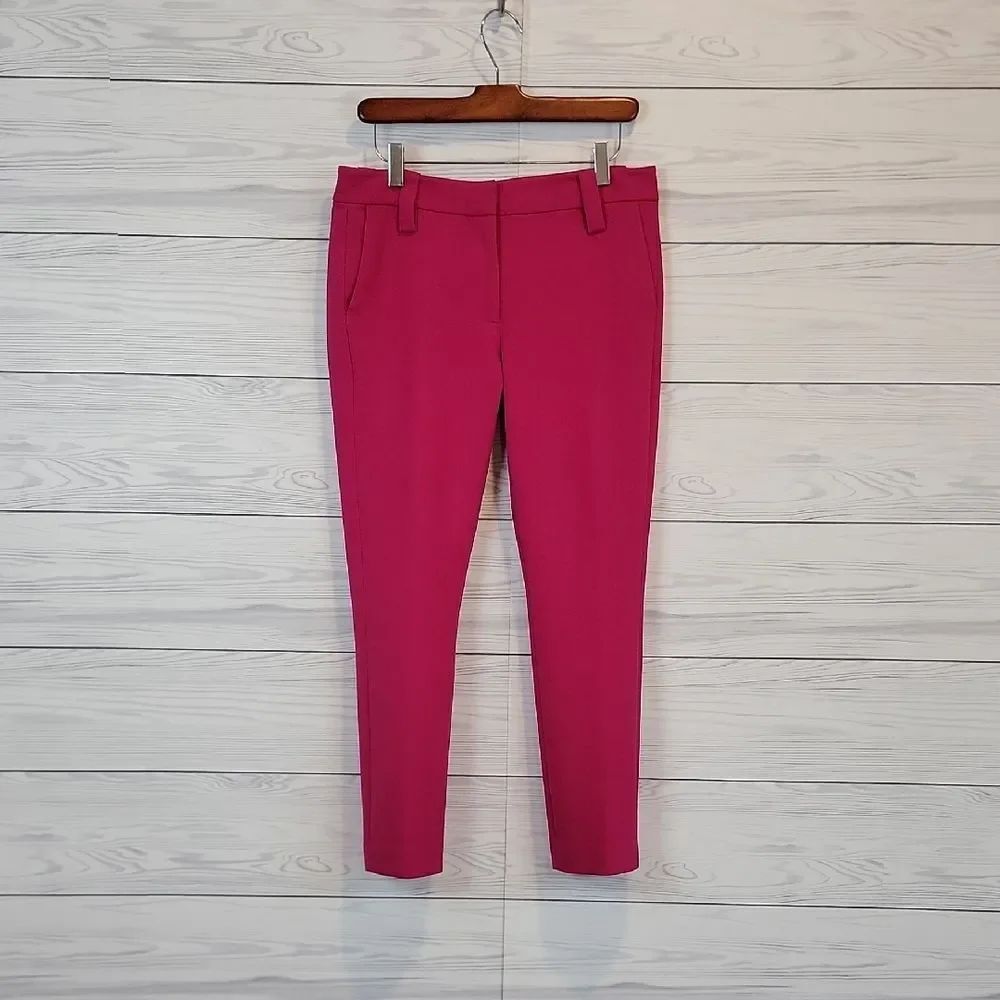 Paige Fuchsia Pink Slim Trouser Ankle Pants Womens Size 4